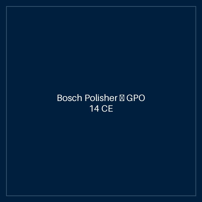 Bosch Polisher — GPO 14 CE