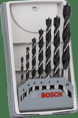 Bosch Wood Drill Bits: 7-piece set 3,4,5,6,7,8,10mm