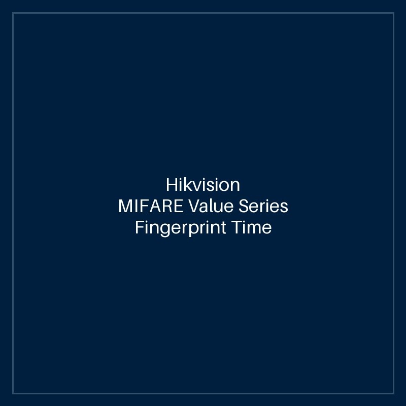 Hikvision- MIFARE Value Series Fingerprint Time Attendance Terminal