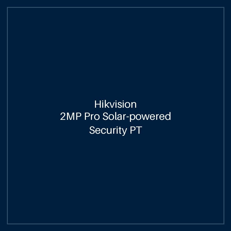 Hikvision - 2MP Pro Solar-powered Security PT Camera Setup