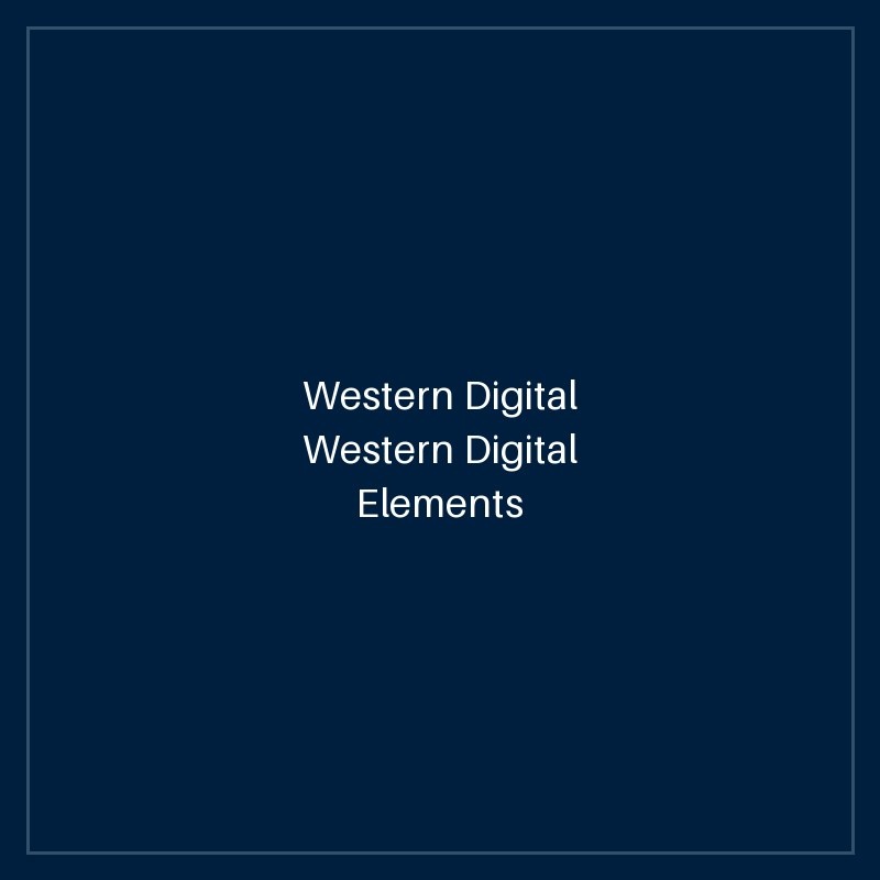 Western Digital Elements 4TB Desktop Drive