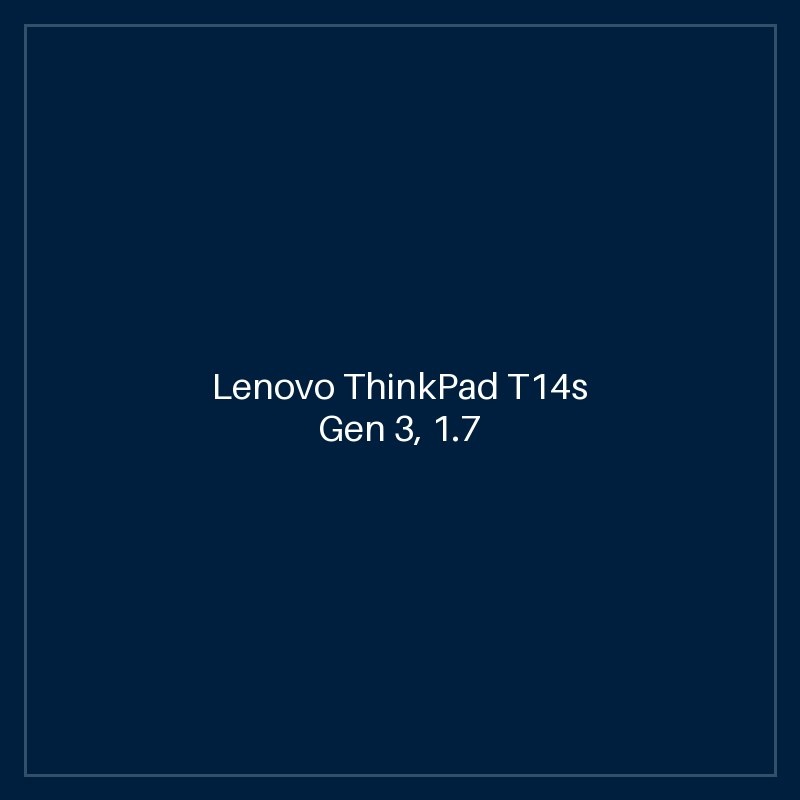 Lenovo ThinkPad T14s Gen 3, 1.7 GHz Core i5-1240P, 12-core CPU, 4.4 GHz Turbo, 16GB LPDDR5-4800, 512GB NVMe SSD, 14" Full HD 1920 x 1080, Bluetooth 5.2, Thunderbolt 4, Dual Speakers, Dolby Audio