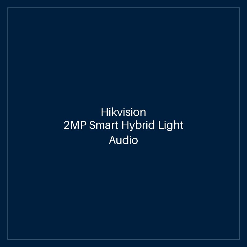 Hikvision - 2MP Smart Hybrid Light Audio Fixed Bullet Camera
