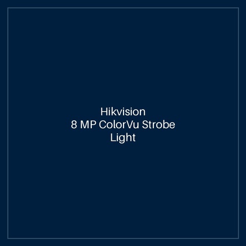 Hikvision 8 MP ColorVu Strobe Light and Audible Warning Fixed Bullet Network Camera