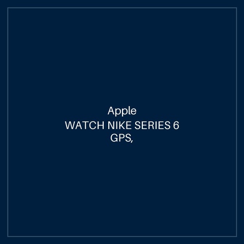 APPLE WATCH NIKE SERIES 6 GPS, 40MM SPACE GREY ALUMINIUM CASE WITH ANTHRACITE/BLACK NIKE