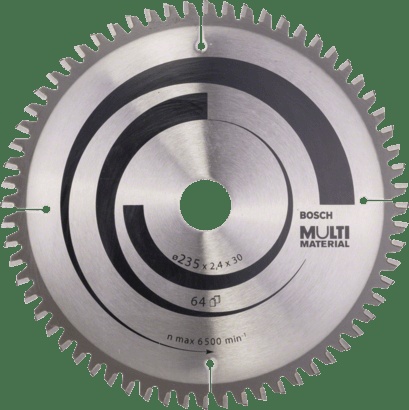 Bosch Circular Saw Blades: Multi Material, 235 mm x 30/25 mm x 2,4 mm, 64T
