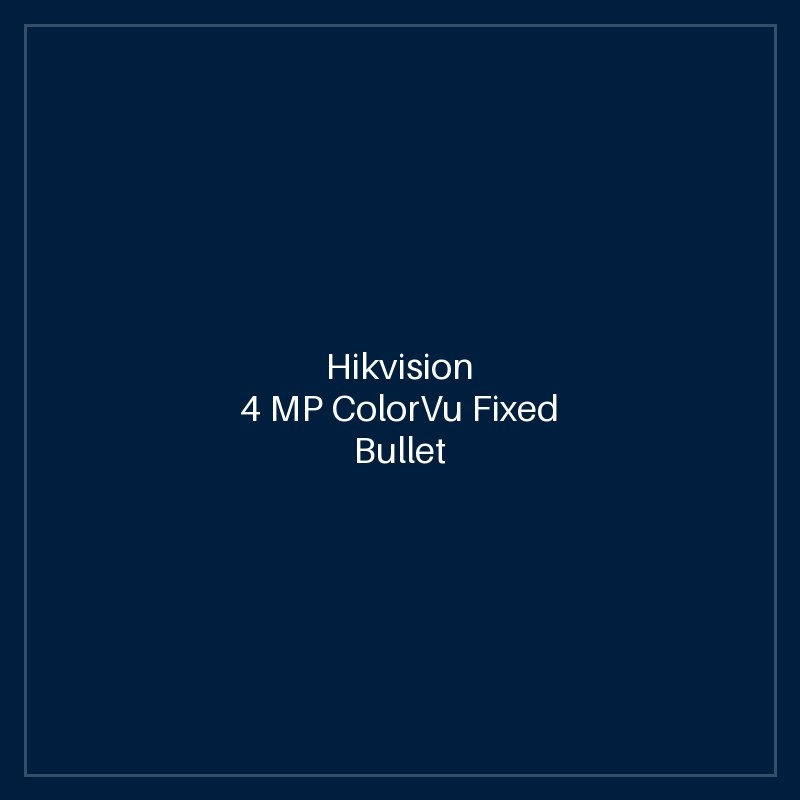 Hikvision 4 MP ColorVu Fixed Bullet Network Camera