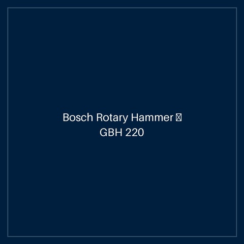 Bosch Rotary Hammer — GBH 220