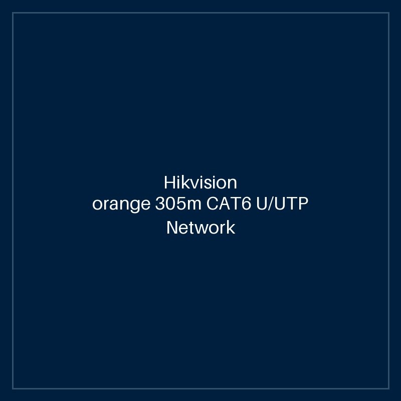 Hikvision- orange 305m CAT6 U/UTP Network Cable