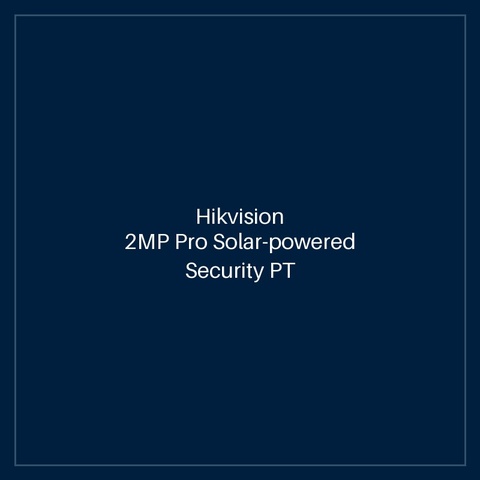 Hikvision - 2MP Pro Solar-powered Security PT Camera Setup