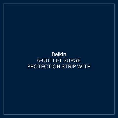 BELKIN 6-OUTLET SURGE PROTECTION STRIP WITH 2M POWER CORD