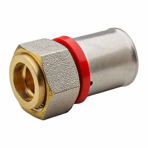 Loose Nut Female Connector Multilayer Press Fitting U Profile Red