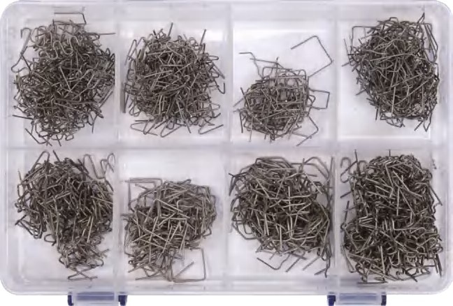 Staple set for plastic welder