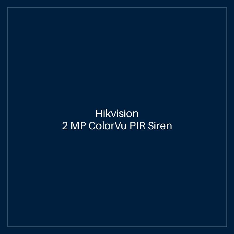 Hikvision 2 MP ColorVu PIR Siren Audio Fixed Bullet Camera