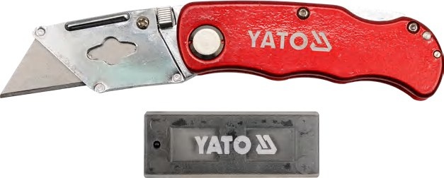 Utility knife with trapezoid blade