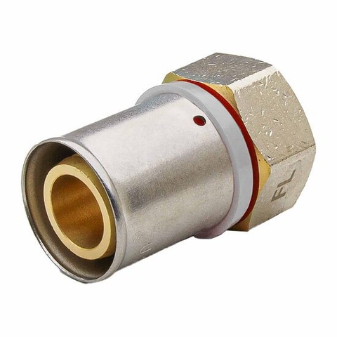 Straight Female Connector Multilayer Press Fitting U Profile White