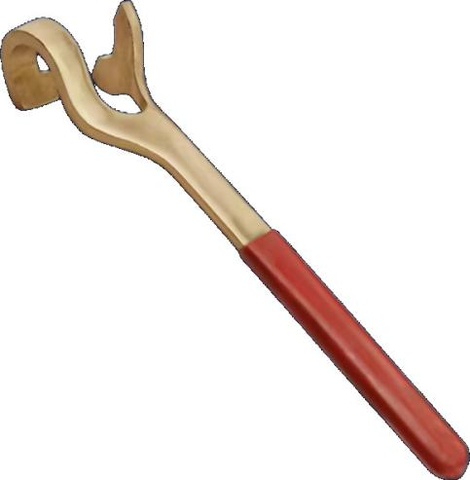 Non-sparking claw valve wrench