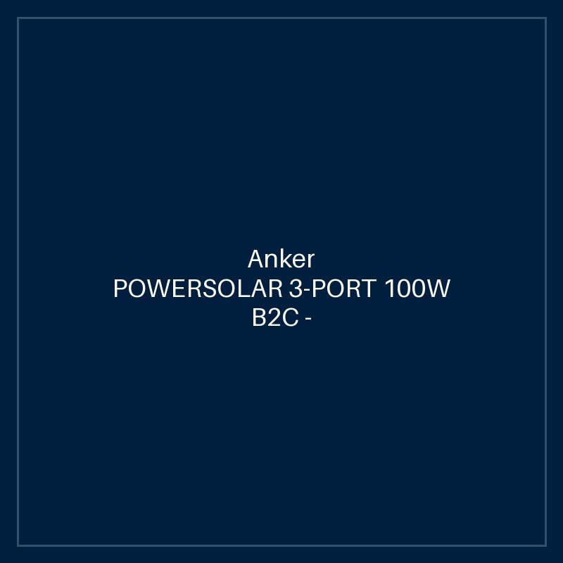 ANKER POWERSOLAR 3-PORT 100W B2C - UN BLUE