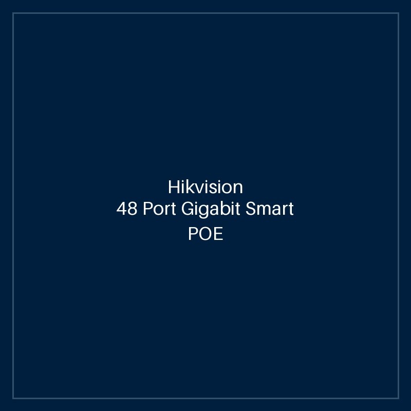 Hikvision 48 Port Gigabit Smart POE Switch
