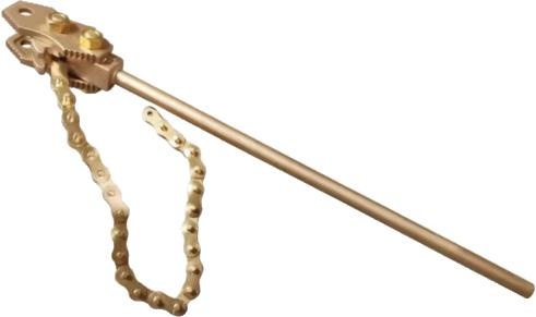 Non-sparking chain pipe pliers