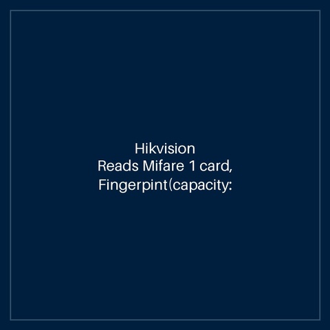 Hikvision Reads Mifare 1 card, Fingerpint(capacity: 5000), Supports RS485(HIK private),IP65