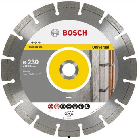 Bosch Diamond Discs: Diamond Cutting Disc Professional-Universal 115 x 22.23mm