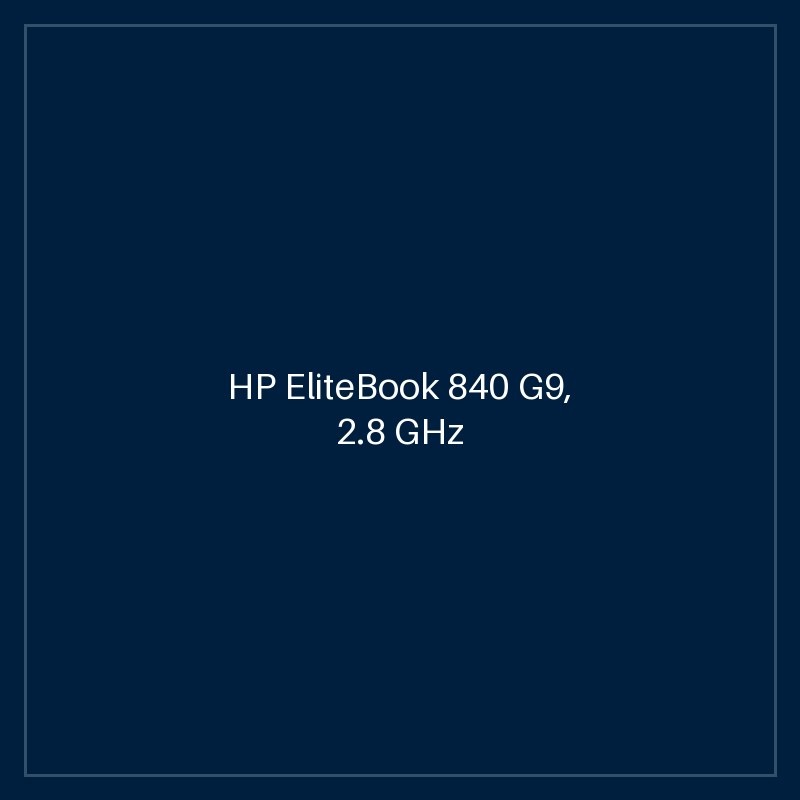 HP EliteBook 840 G9, 2.8 GHz Core i7-1165G7, 4-core CPU, 4.7 GHz Turbo, 8GB DDR4-3200, 512GB NVMe SSD, Fingerprint Sensor, 5MP Camera, B & O Audio, 14" 1920 x 1200, Windows 11 Home