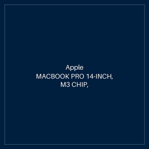 MACBOOK PRO 14-INCH, M3 CHIP, 8C CPU, 10C GPU, 8GB UM, 1TB SSD - SPACE GREY