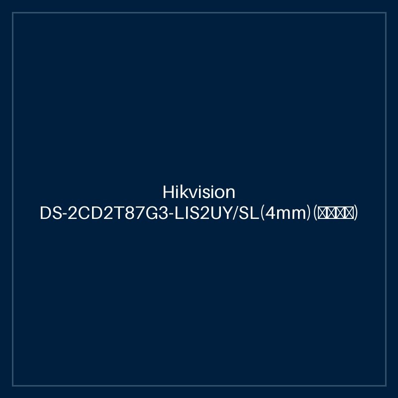 Hikvision DS-2CD2T87G3-LIS2UY/SL(4mm)(海外标配)