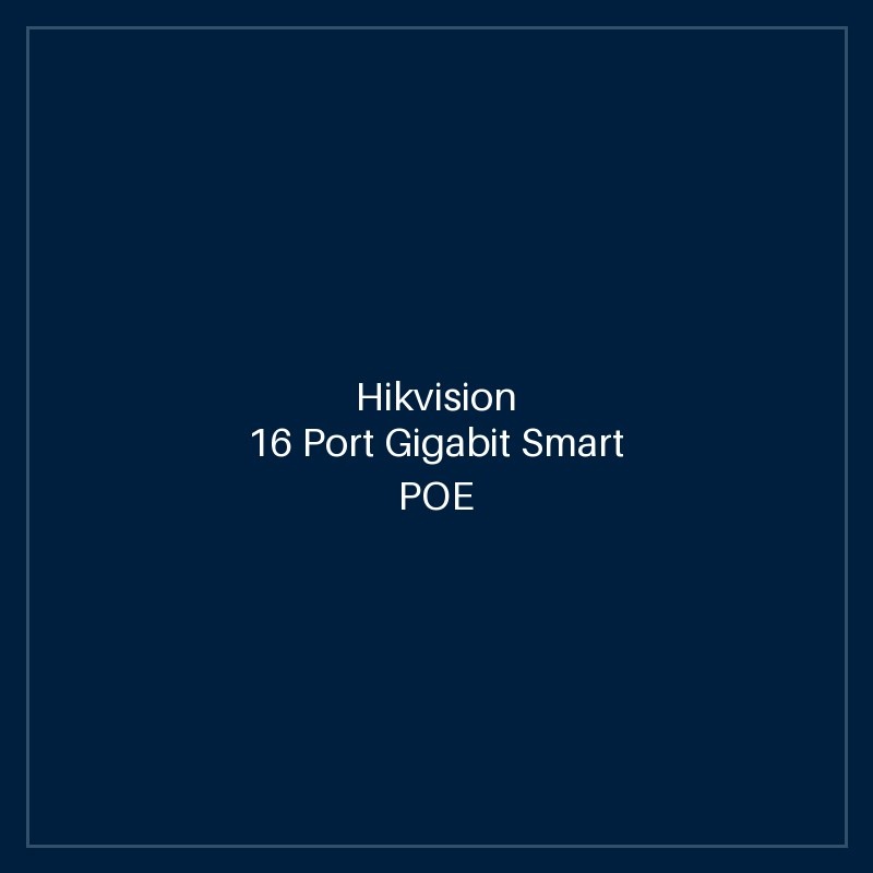 Hikvision - 16 Port Gigabit Smart POE Switch