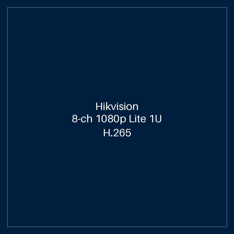 Hikvision 8-ch 1080p Lite 1U H.265 DVR