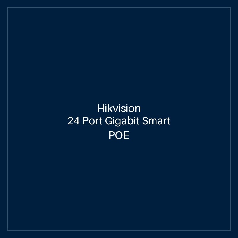 Hikvision 24 Port Gigabit Smart POE Switch