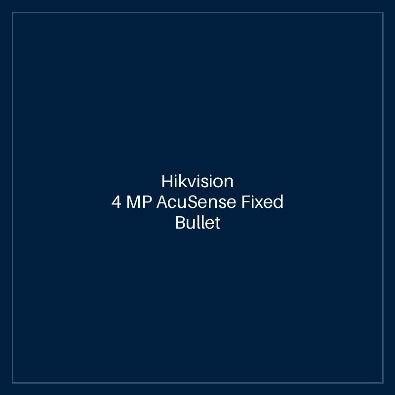 Hikvision 4 MP AcuSense Fixed Bullet Network Camera