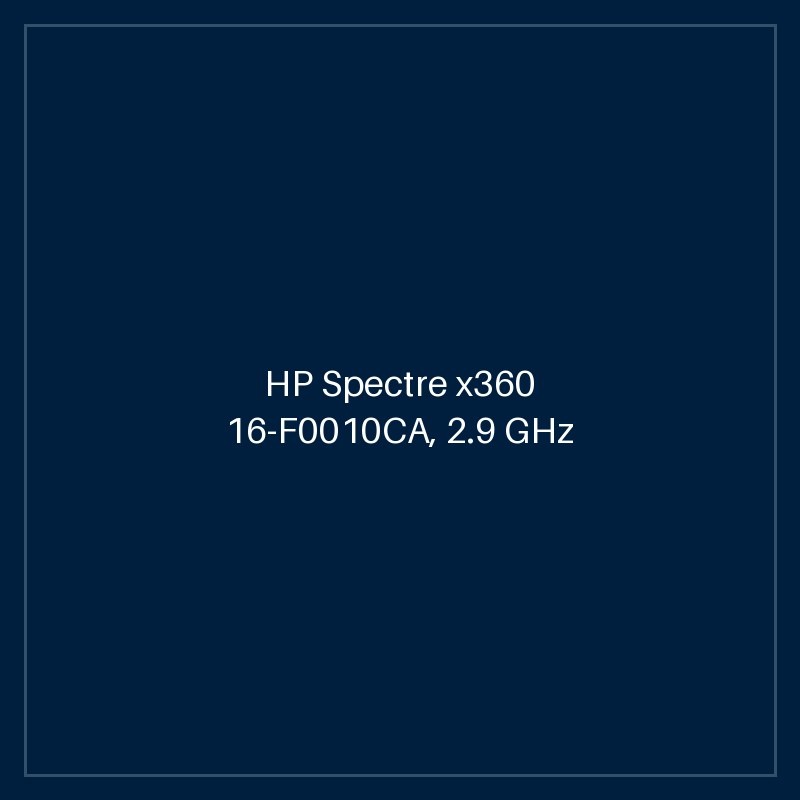 HP Spectre x360 16-F0010CA, 2.9 GHz Core i7-11390H, 4-core CPU, 5.0 GHz Turbo, 16GB DDR4-3200, 512GB NVMe SSD, 16" 3K IPS 3072 x 1920 Touchscreen, 3:2 Aspect Ratio, Gorilla Glass NBT, HP Pen, Windows 11 Home