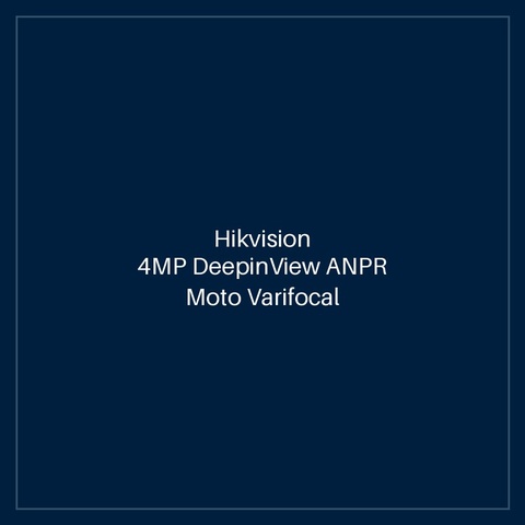 Hikvision 4MP DeepinView ANPR Moto Varifocal Bullet Camera