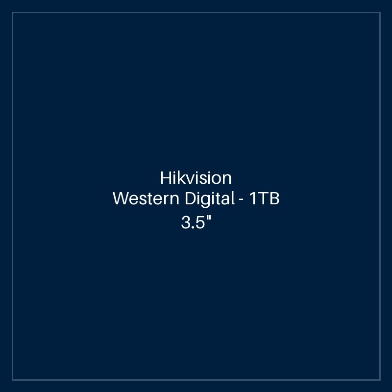 Hikvision Western Digital - 1TB 3.5" SATA Surveillance Hard Disk