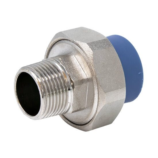 Threaded Male Union PPR Blue