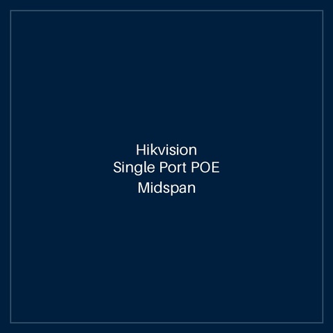 Hikvision Single Port POE Midspan