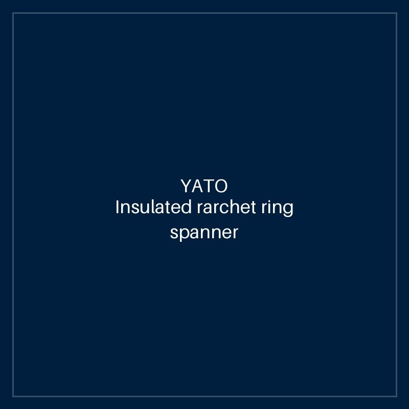 Insulated rarchet ring spanner 10 mm