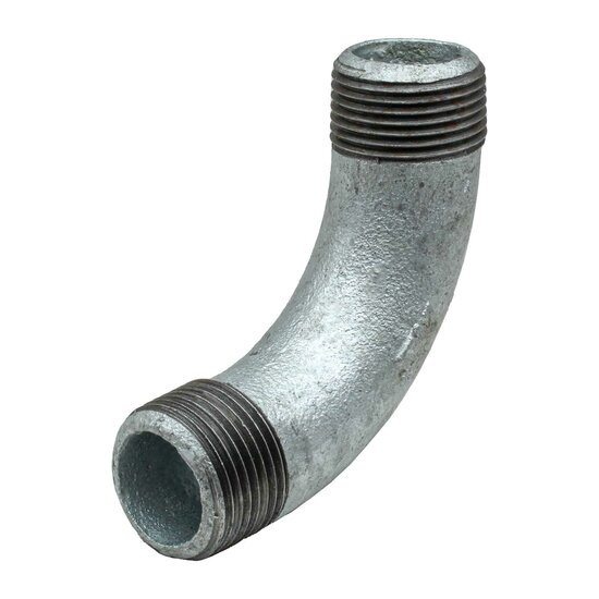 M-M 90° Long Sweep Bend Galvanized Iron