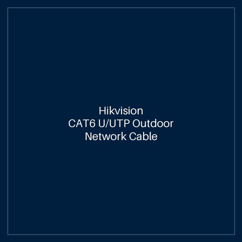 Hikvision CAT6 U/UTP Outdoor Network Cable (Solid Copper, 0.55mm)