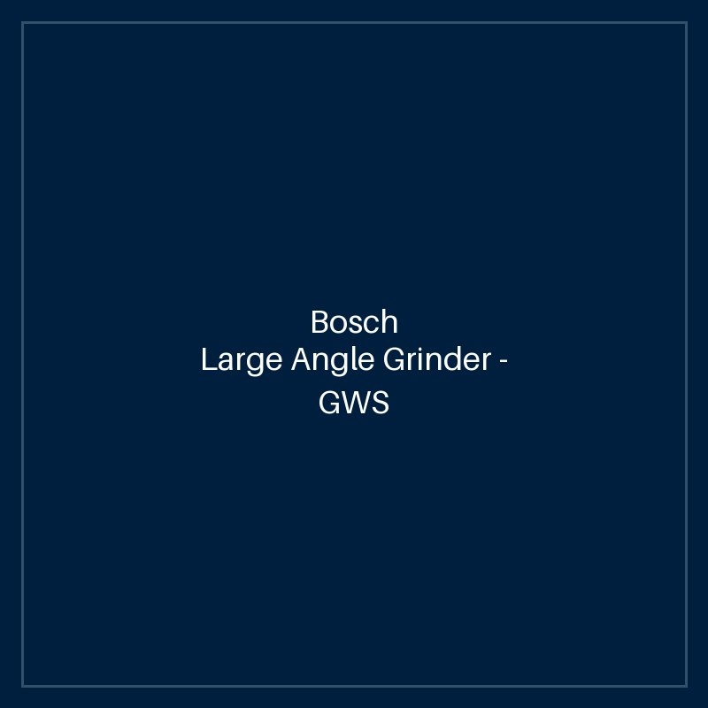 Bosch Large Angle Grinder — GWS 26-230 H