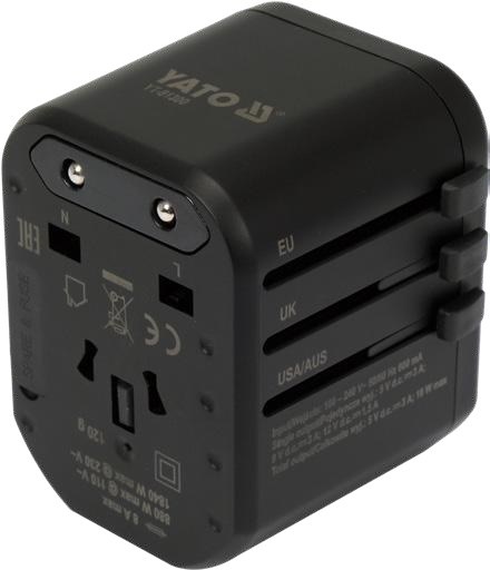 Universal travel adapter with USB