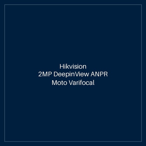 Hikvision 2MP DeepinView ANPR Moto Varifocal Bullet Camera