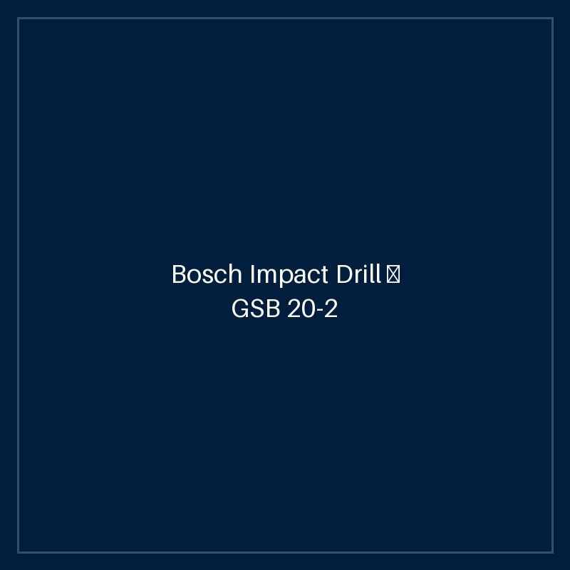 Bosch Impact Drill — GSB 20-2 RE (keyed)