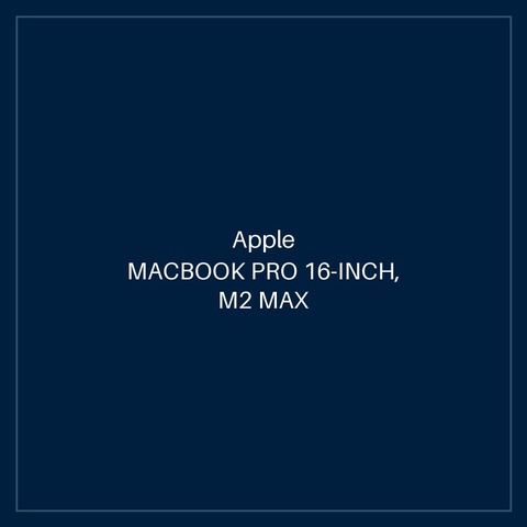 MACBOOK PRO 16-INCH, M2 MAX CHIP, 12C CPU, 38C GPU, 32GB UM, 1TB SSD - SPACE GREY