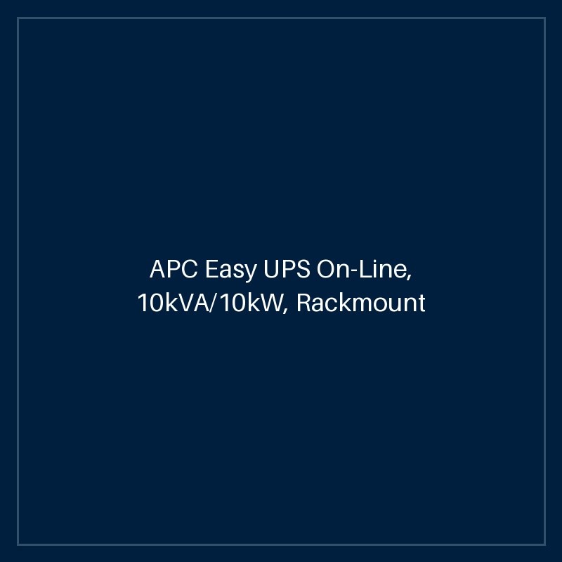 APC Easy UPS On-Line, 10kVA/10kW, Rackmount 5U, 230V, Hard wire 3-wire(1P+N+E) outlet, Intelligent Card Slot, LCD, Extended Runtime, W/ Rail Kit