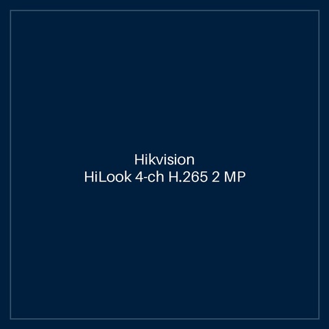 Hikvision- HiLook 4-ch H.265 2 MP Bullet Kit