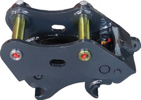 Mechanical quick hitch for mini excavator
