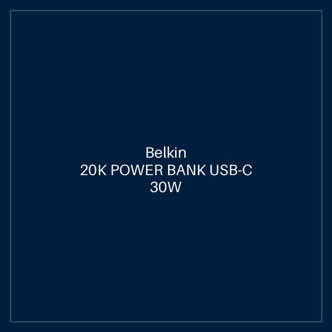 20K POWER BANK USB-C 30W PD, 1X12W USB-A, 0.6M USB-C CABLE, BLACK